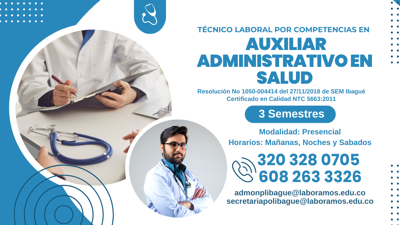 Aux administrativo en salud